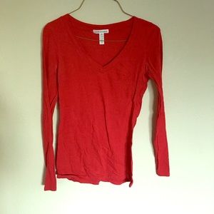 Red long sleeve shirt